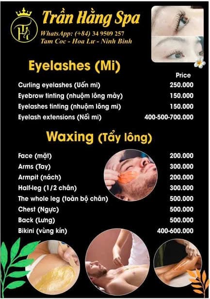 Tran Hang Spa menu — page 10
