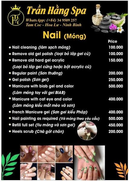 Tran Hang Spa menu — page 11